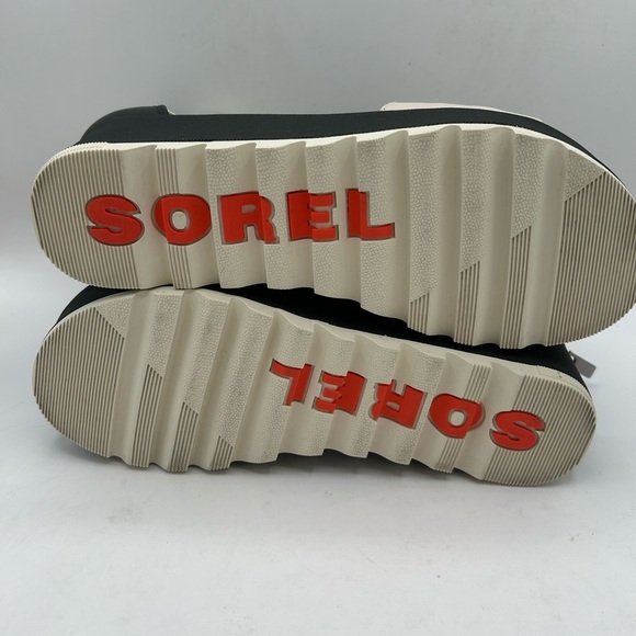 NEW Sorel Cameron Flatform Ankle Strap Platform Wedge Sandals Leather Black 8.5 - Picture 12 of 12